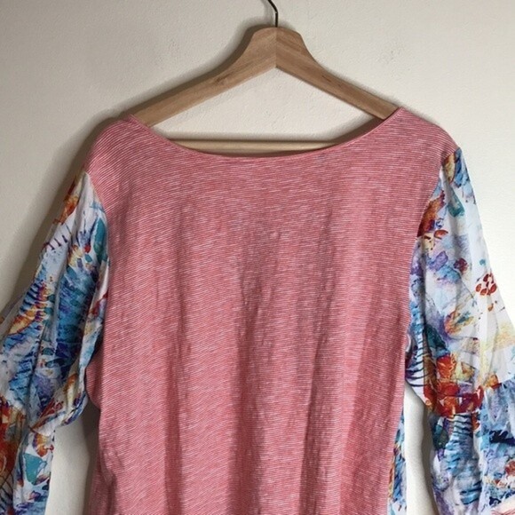Soft surroundings ladies soft knit bell sleeves colorful top size XL - Picture 11 of 13